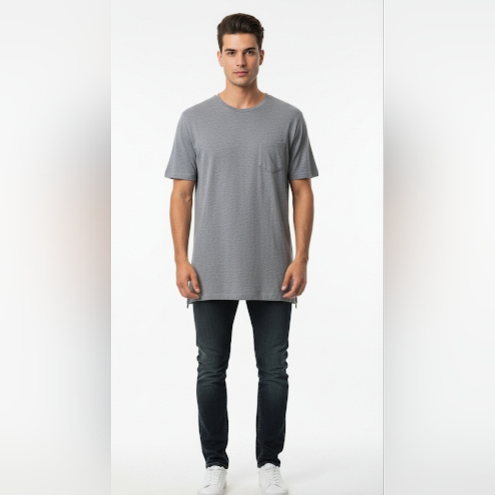 Zara Men's Short Sleeve Gray Tee